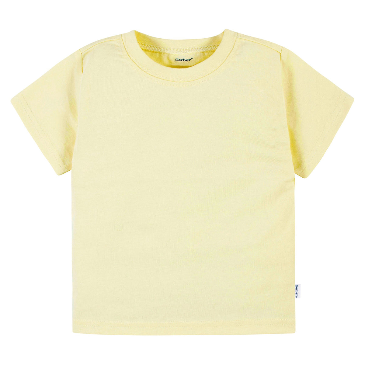5-Pack Baby & Toddler Girls Bright Rainbow Short Sleeve T-Shirts, view 5