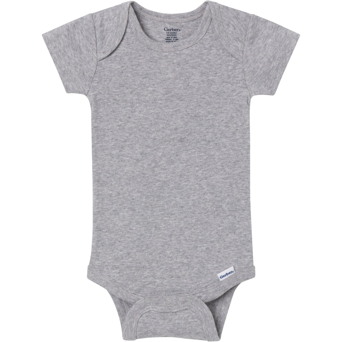 5-Pack Baby Neutral Classic Solids Short Sleeve Bodysuits-Gerber Childrenswear Wholesale