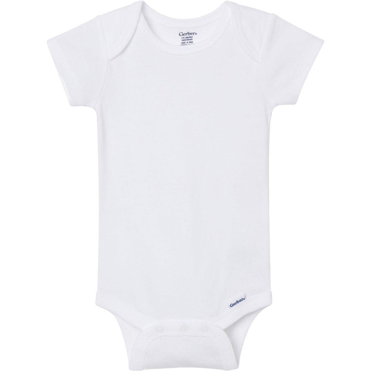 5-Pack Baby Neutral Classic Solids Short Sleeve Bodysuits-Gerber Childrenswear Wholesale
