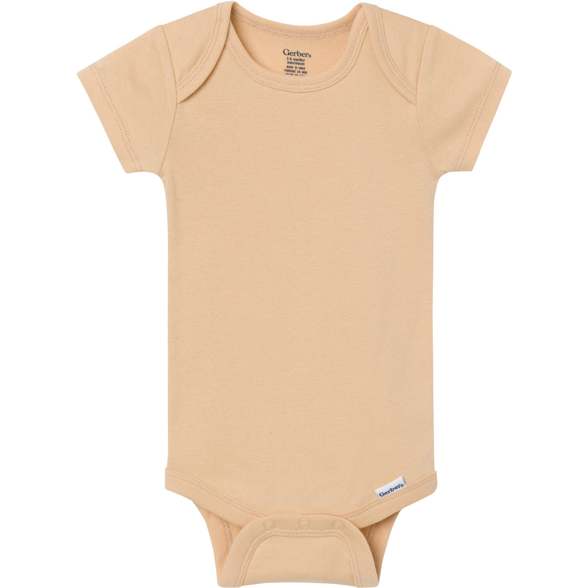 5-Pack Baby Neutral Earth Tone Short Sleeve Bodysuits-Gerber Childrenswear Wholesale