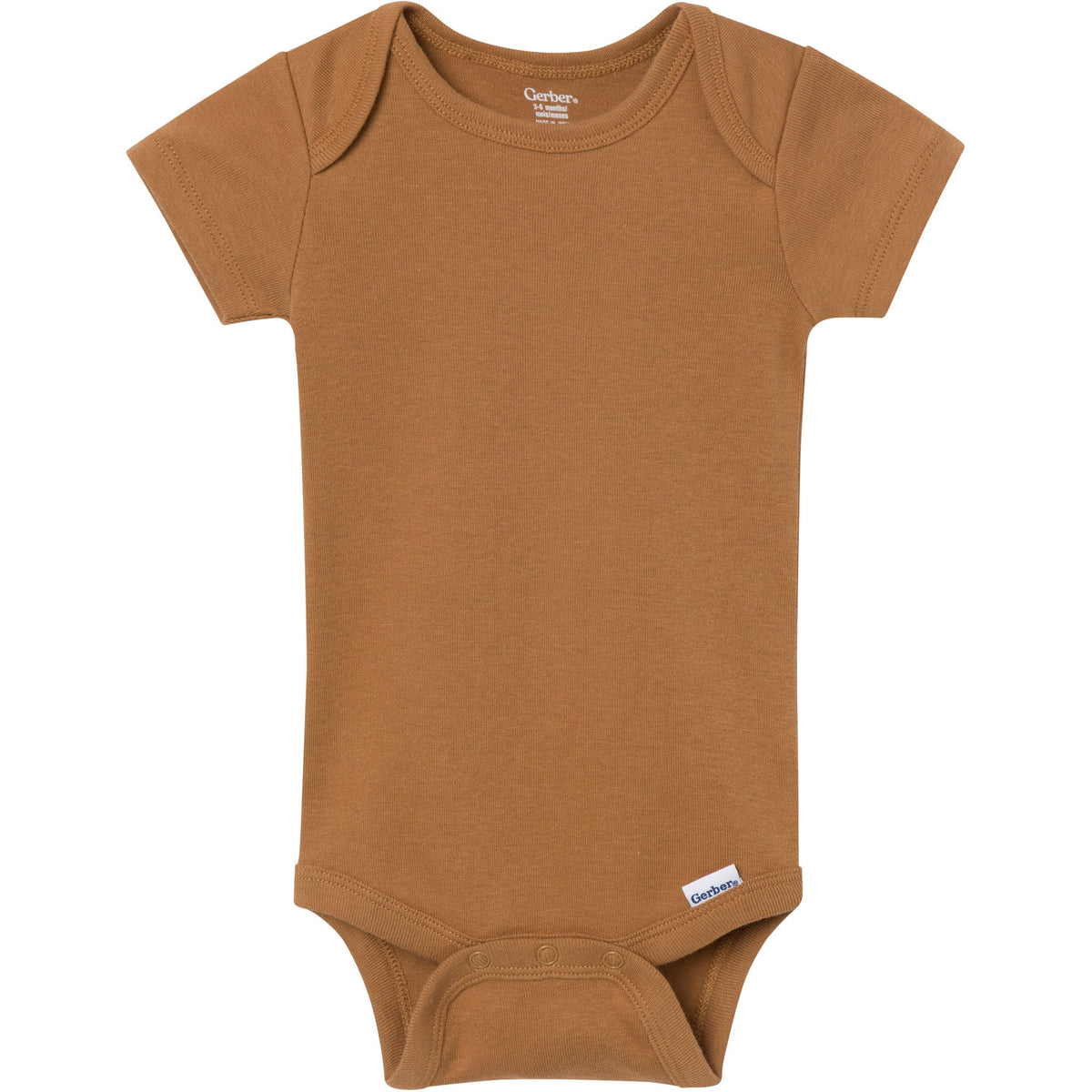 5-Pack Baby Neutral Earth Tone Short Sleeve Bodysuits-Gerber Childrenswear Wholesale