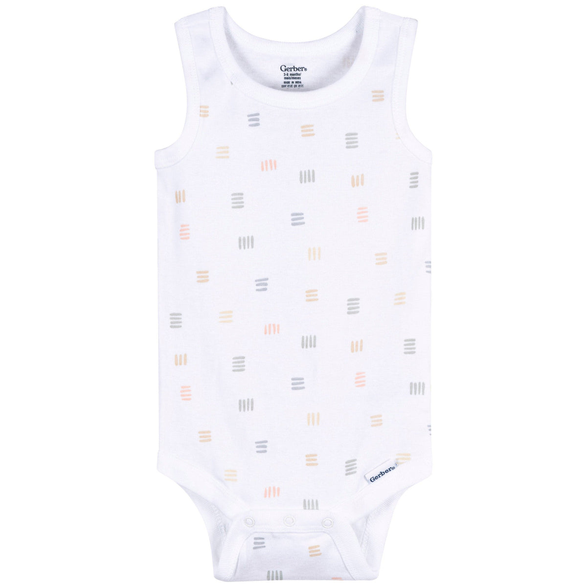 5-Pack Baby Neutral Earthy Neutrals Sleeveless Bodysuits-Gerber Childrenswear Wholesale