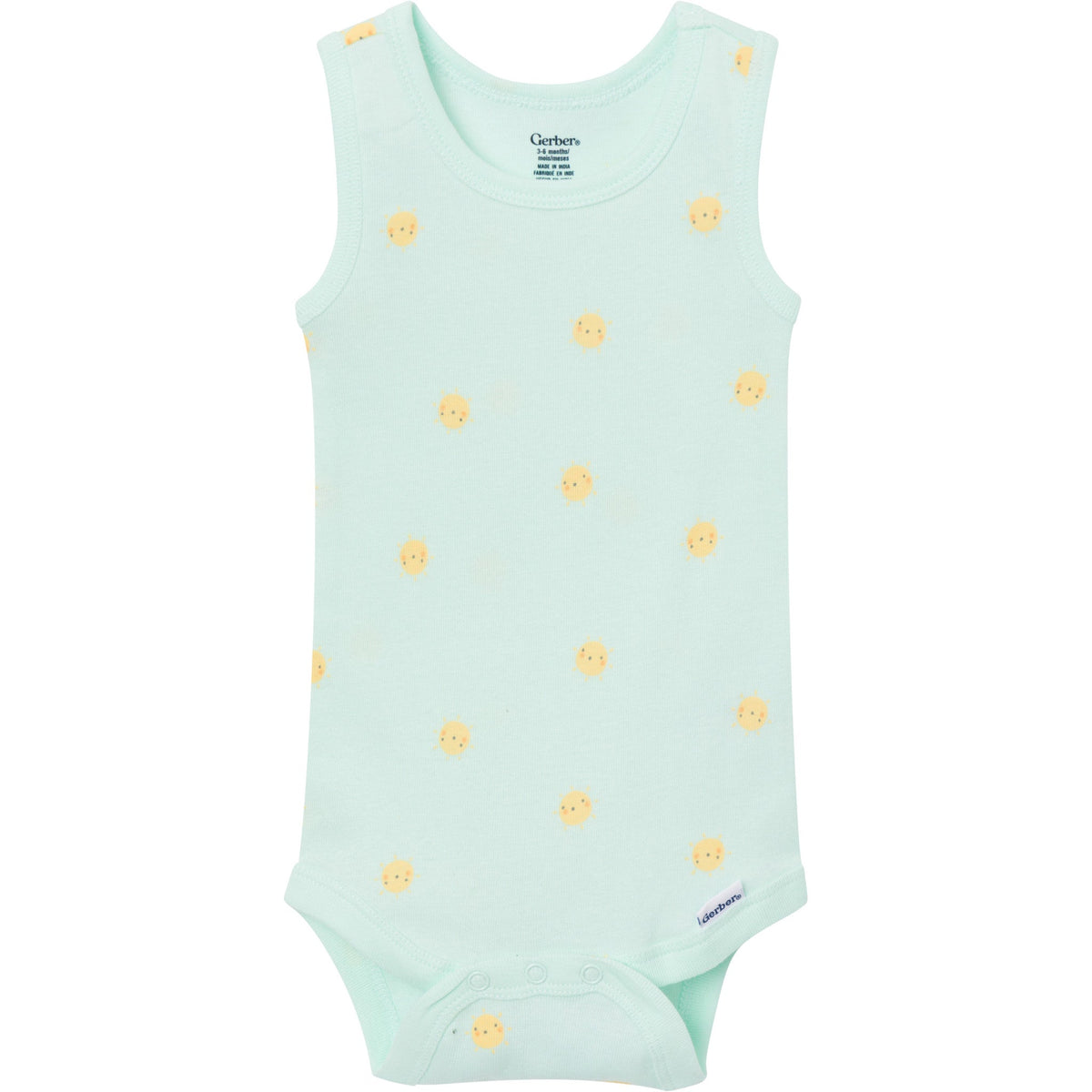 5-Pack Baby Neutral Yellow Sunshine Sleeveless Bodysuits-Gerber Childrenswear Wholesale