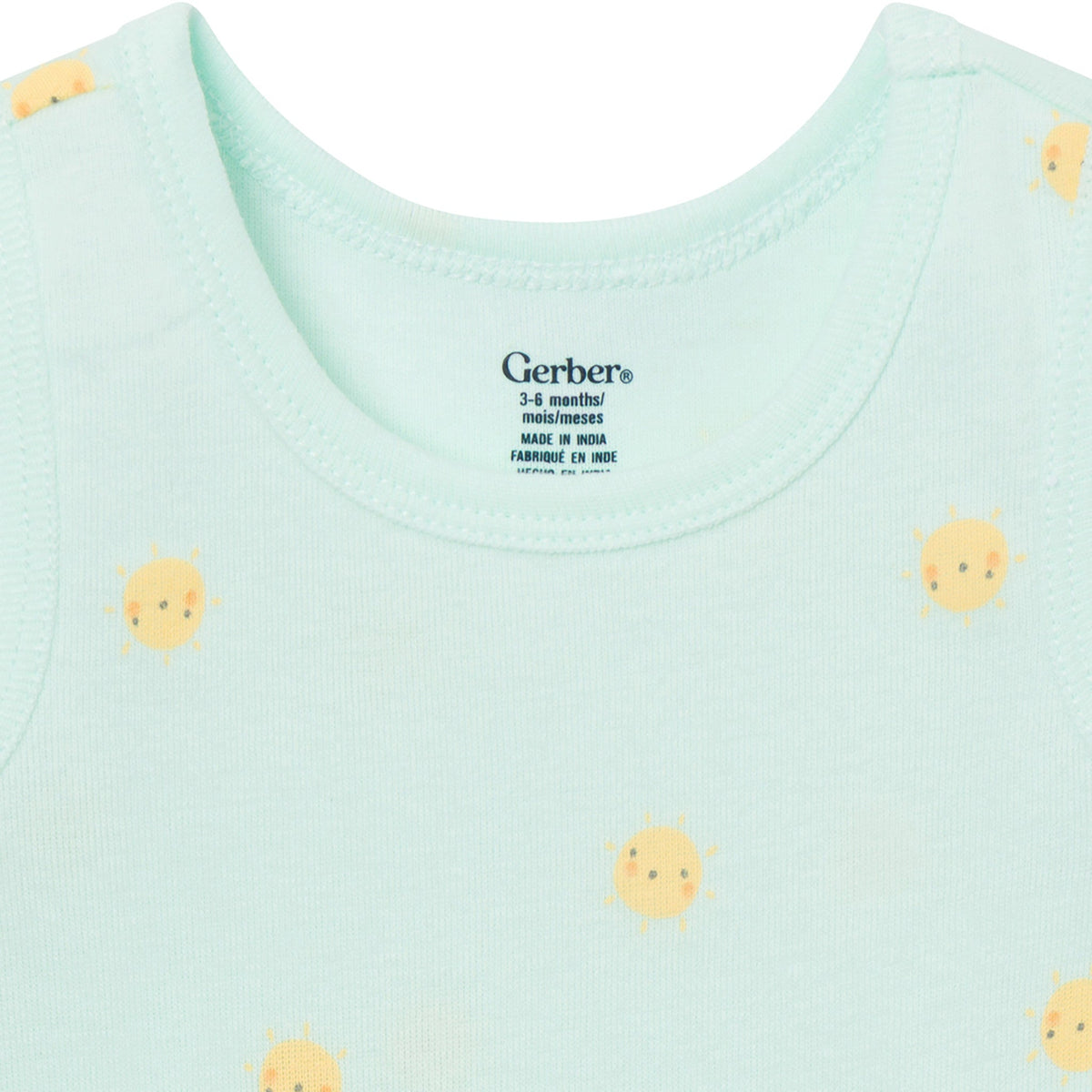 5-Pack Baby Neutral Yellow Sunshine Sleeveless Bodysuits-Gerber Childrenswear Wholesale