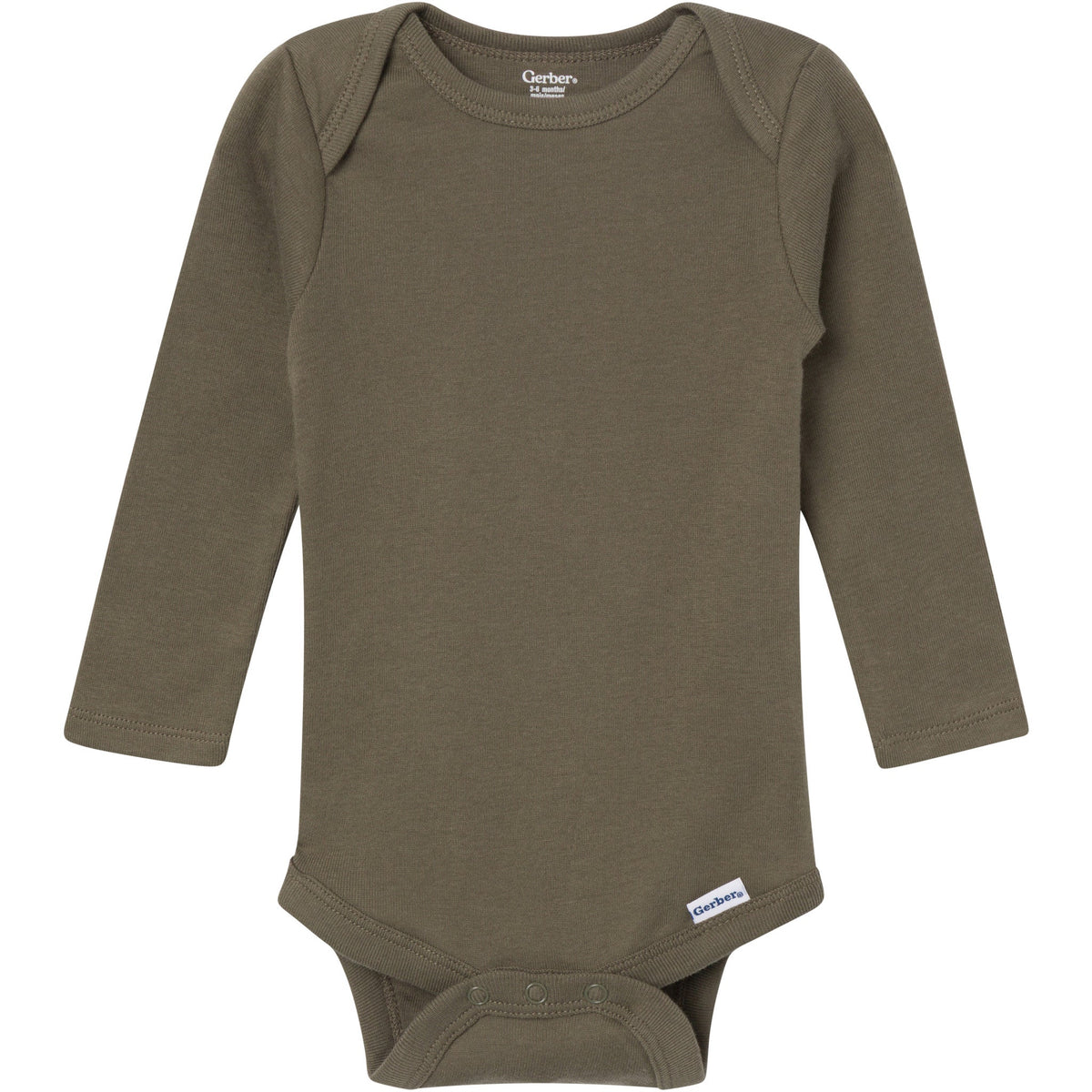 6-Pack Baby Boys Blue, Green, Brown and Yellow Long Sleeve Bodysuits-Gerber Childrenswear Wholesale