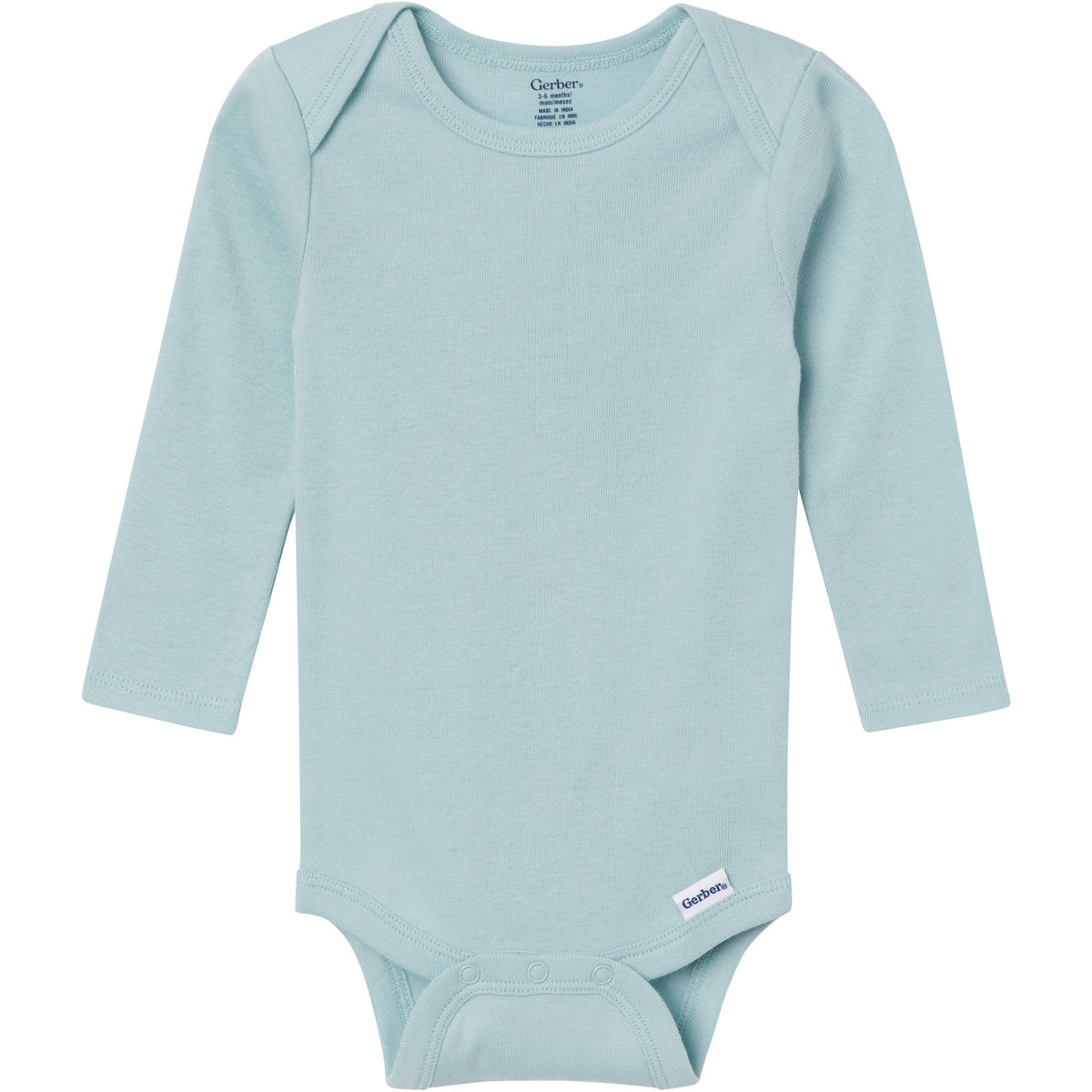6-Pack Baby Girls Pink, Purple and Green Long Sleeve Bodysuits-Gerber Childrenswear Wholesale