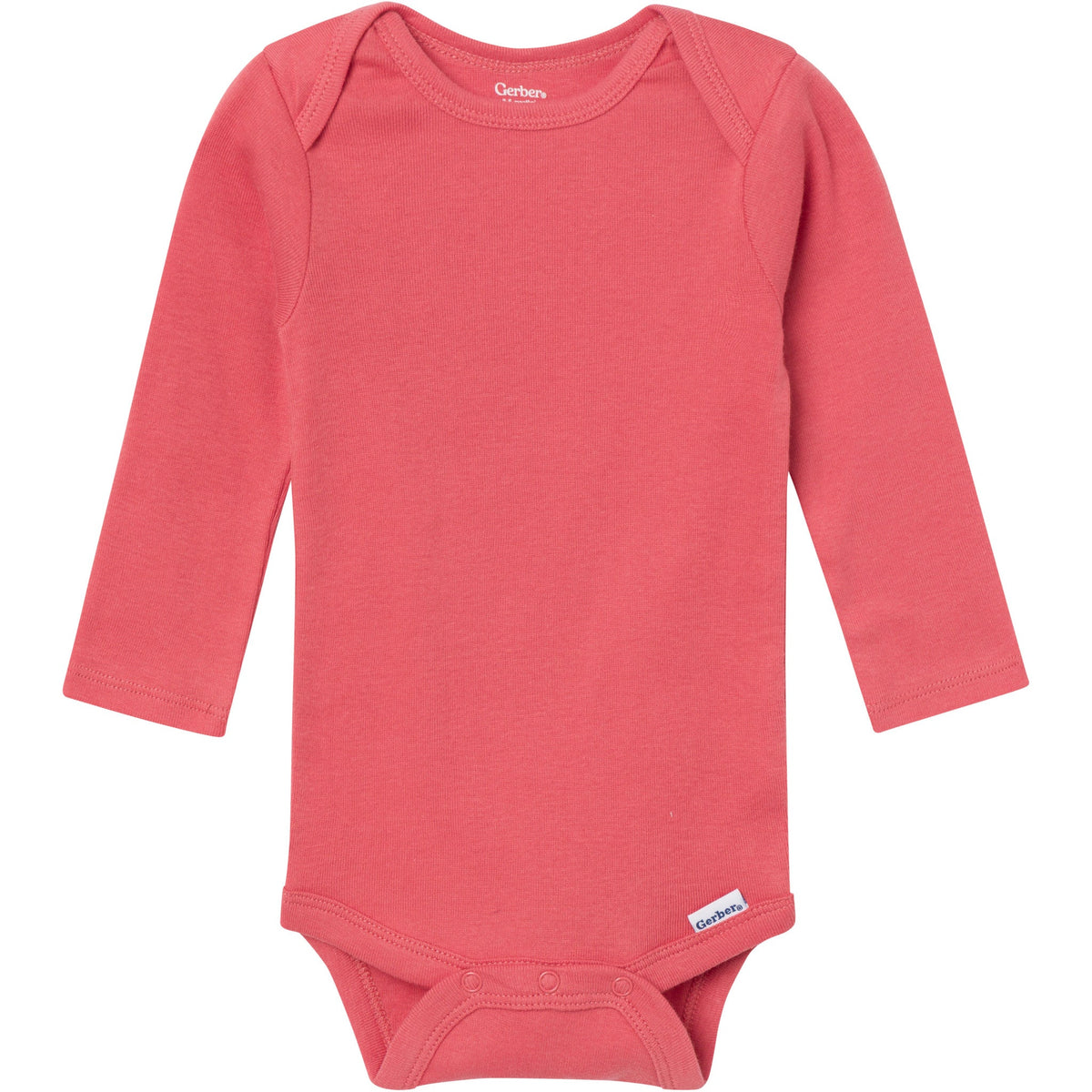 6-Pack Baby Girls Pink, Purple and Green Long Sleeve Bodysuits-Gerber Childrenswear Wholesale