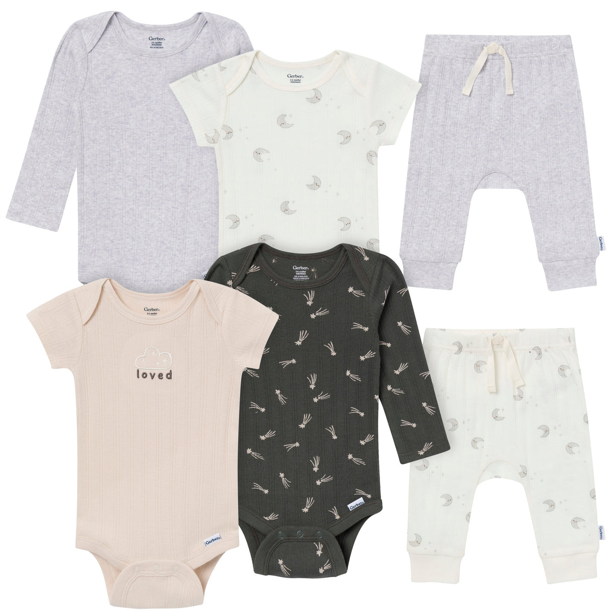 6-Piece Baby Neutral Little Star Layette Set