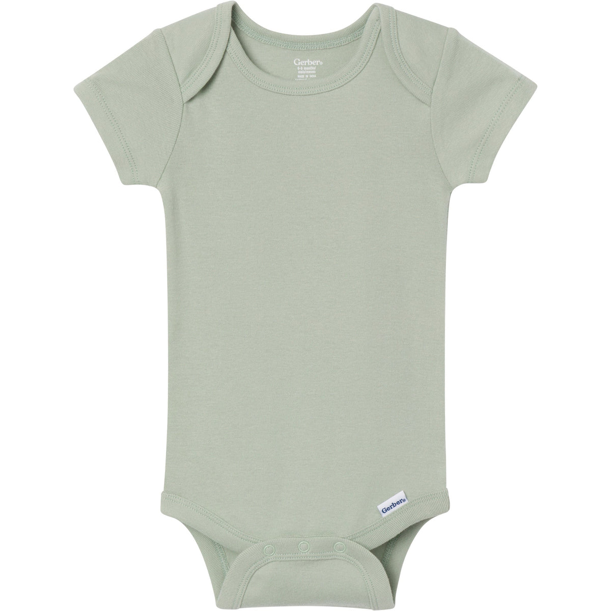 8-Pack Baby Neutral Neutral Tones Short Sleeve Bodysuits-Gerber Childrenswear Wholesale