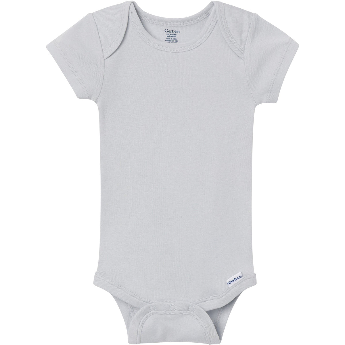 8-Pack Baby Neutral Neutral Tones Short Sleeve Bodysuits-Gerber Childrenswear Wholesale