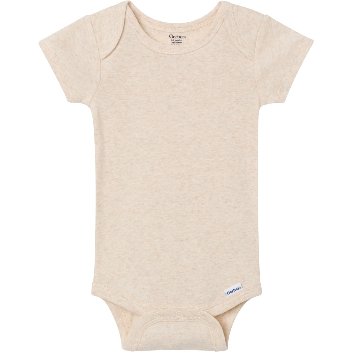 8-Pack Baby Neutral Neutral Tones Short Sleeve Bodysuits-Gerber Childrenswear Wholesale