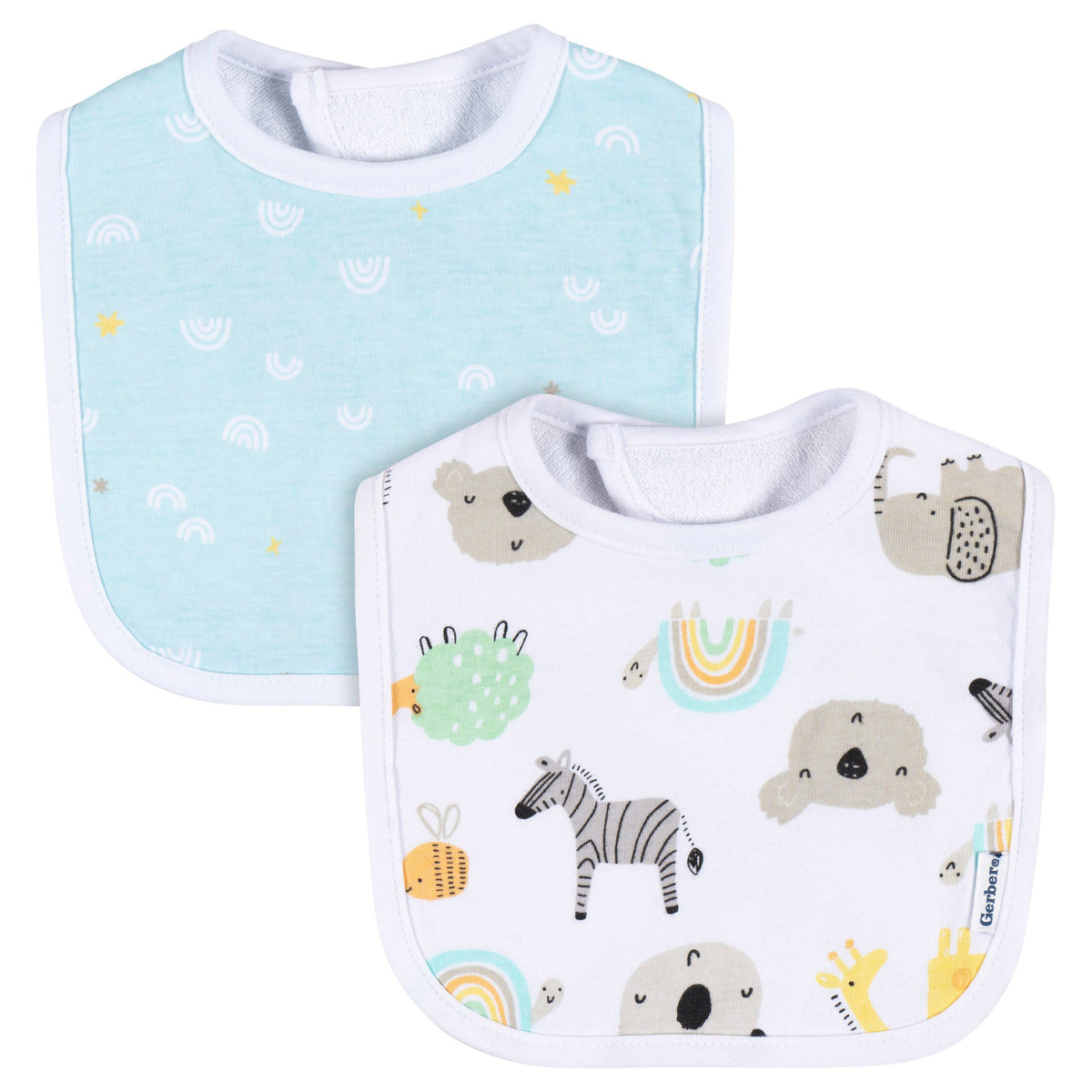 2-Pack Baby Neutral Little Animals Bib