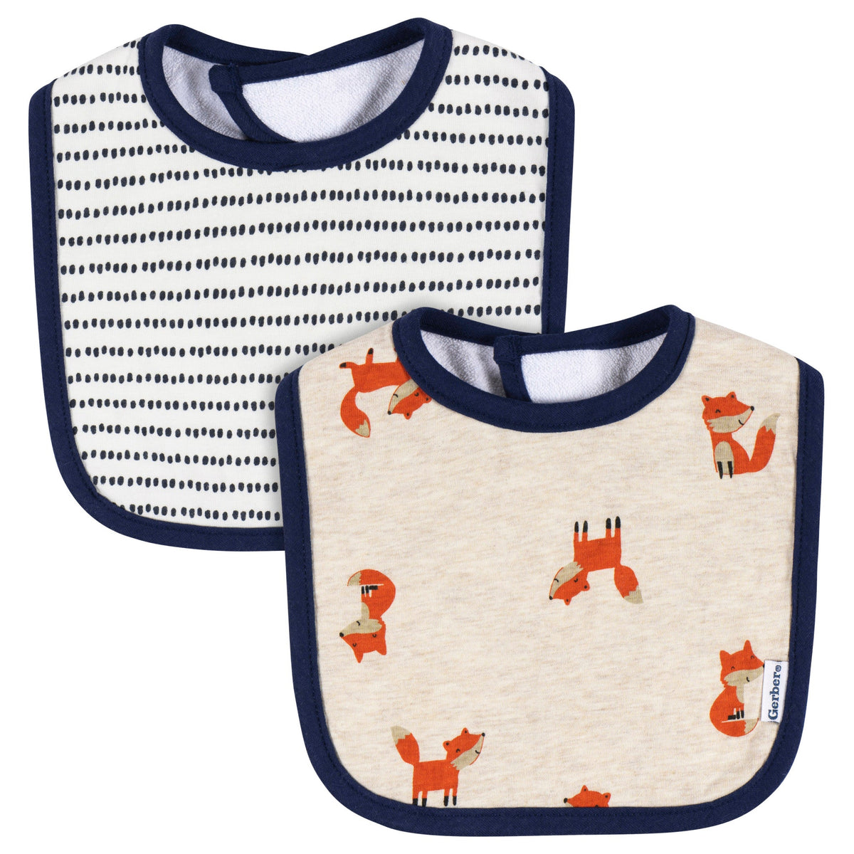 2-Pack Baby Boys Fox Bib