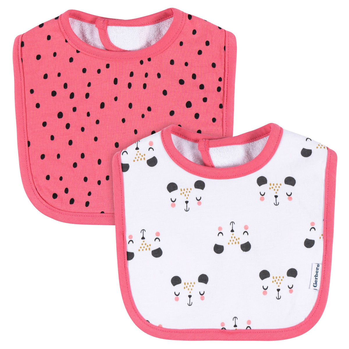 2-Pack Baby Girls Bunny Ballerina Bib
