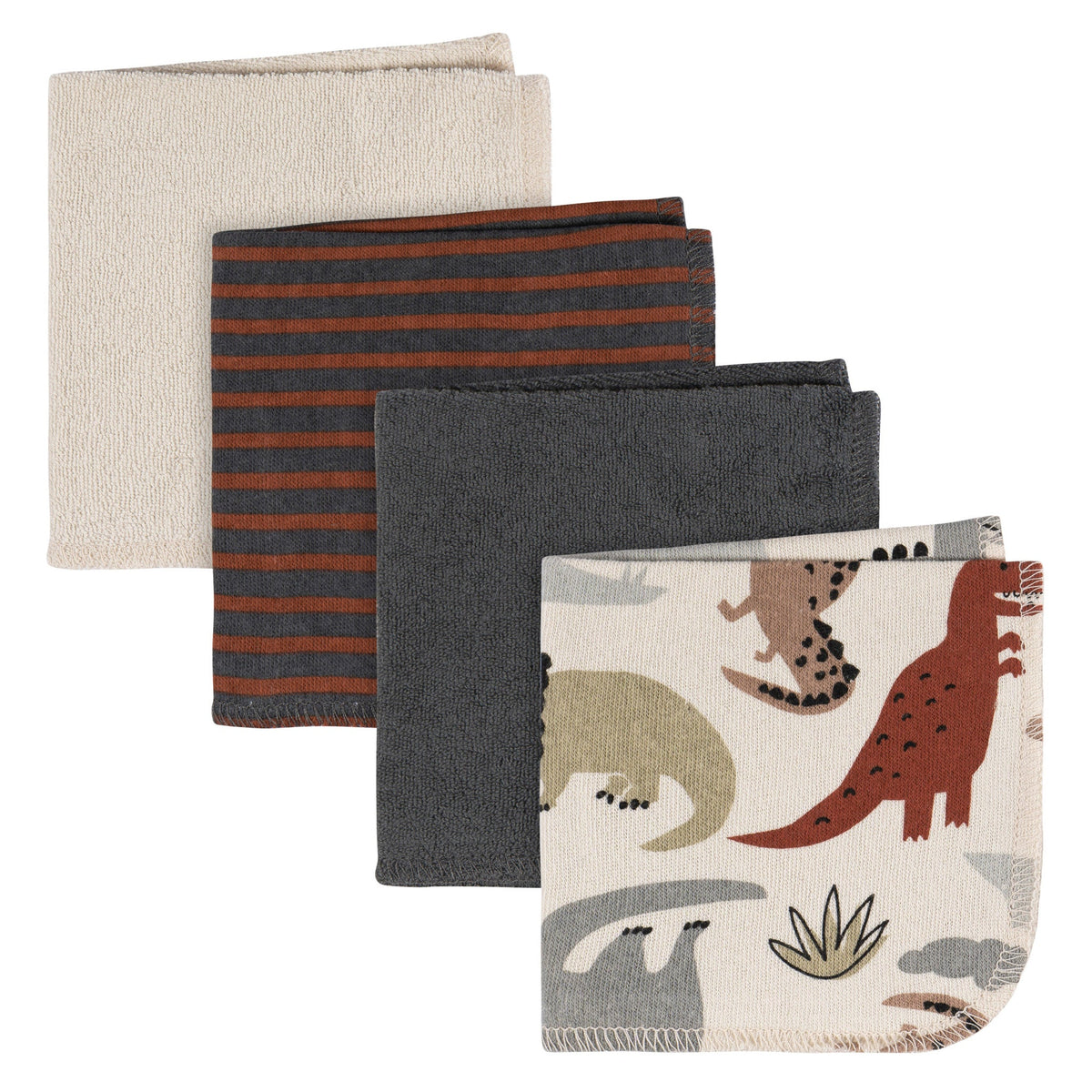 4-Pack Baby Boys Dinos Washcloth