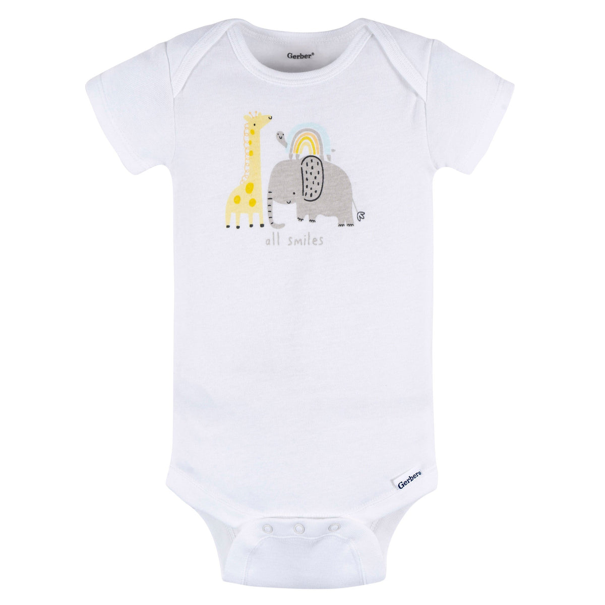 Baby Neutral Little Animals Short Sleeve Onesies Bodysuit