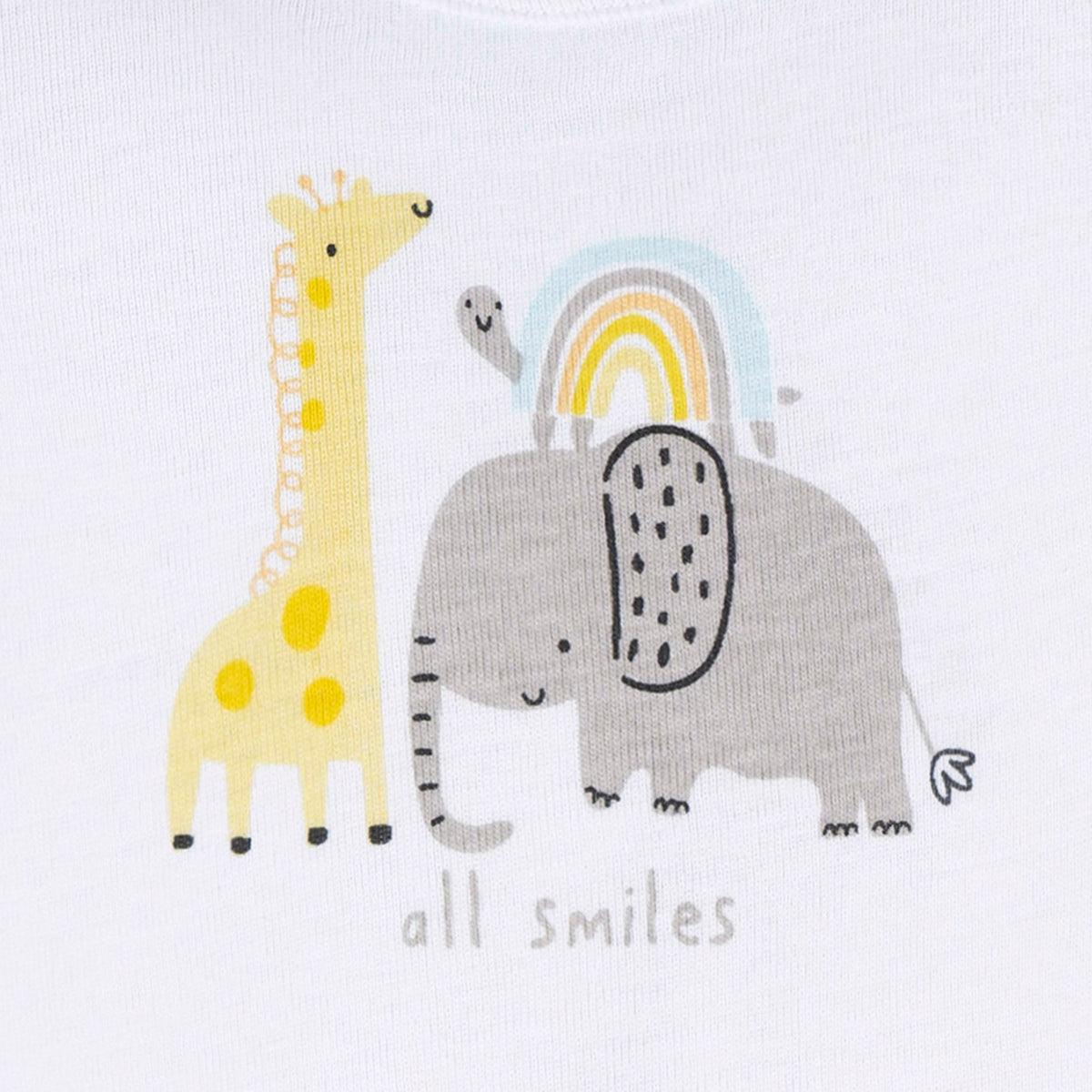 Baby Neutral Little Animals Short Sleeve Onesies Bodysuit, view 3