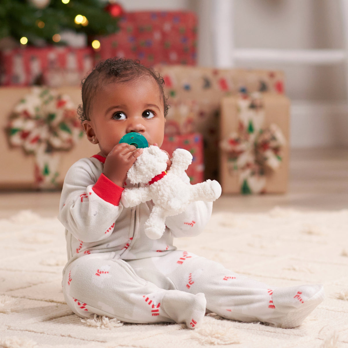 2-Pack Baby & Toddler Neutral Snowflakes & Bears Fleece Pajamas, view 2