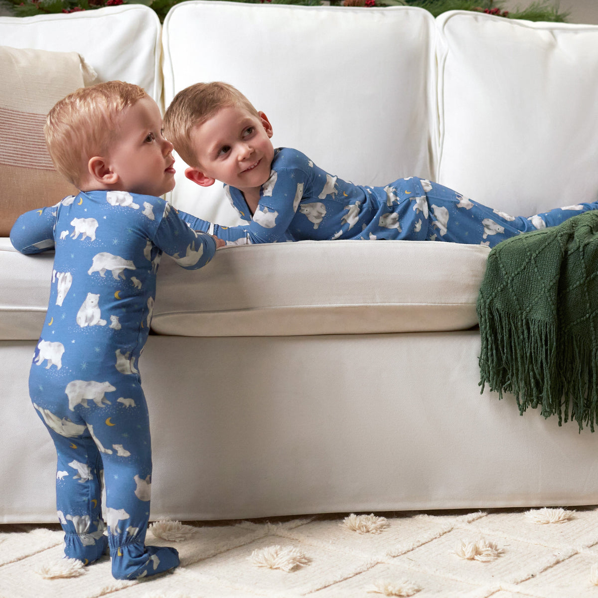 Baby & Toddler Polar Night Buttery Soft Viscose Made from Eucalyptus Snug Fit Footed Pajamas, view 3