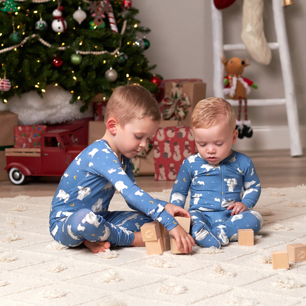 2-Piece Infant & Toddler Polar Night Buttery Soft Viscose Made from Eucalyptus Snug Fit Pajamas, view 4