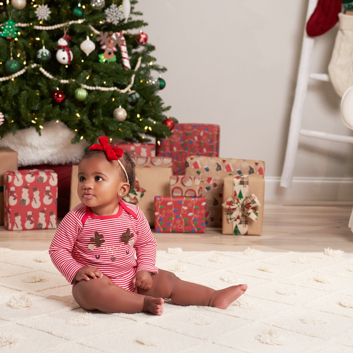 Baby Reindeer Long Sleeve Onesies Bodysuit, view 2