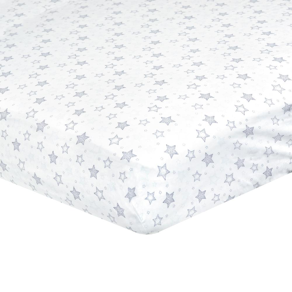 Just Born Dream Fitted Crib Sheet, Navy Stars