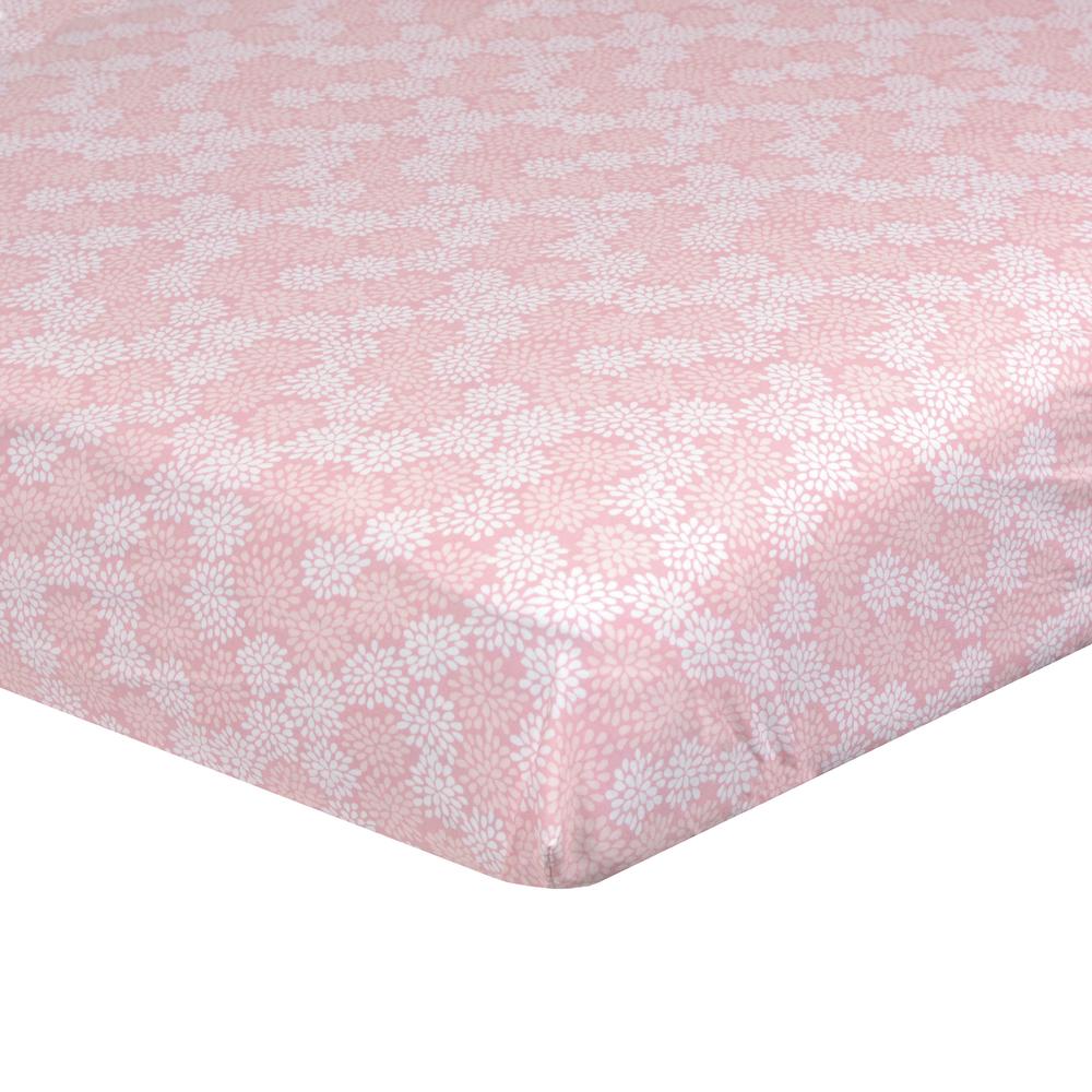 Just Born Dream Fitted Crib Sheet, Pink Floral