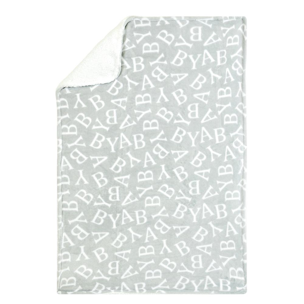 Just Born Dream "Baby" Plush Blanket, Gray