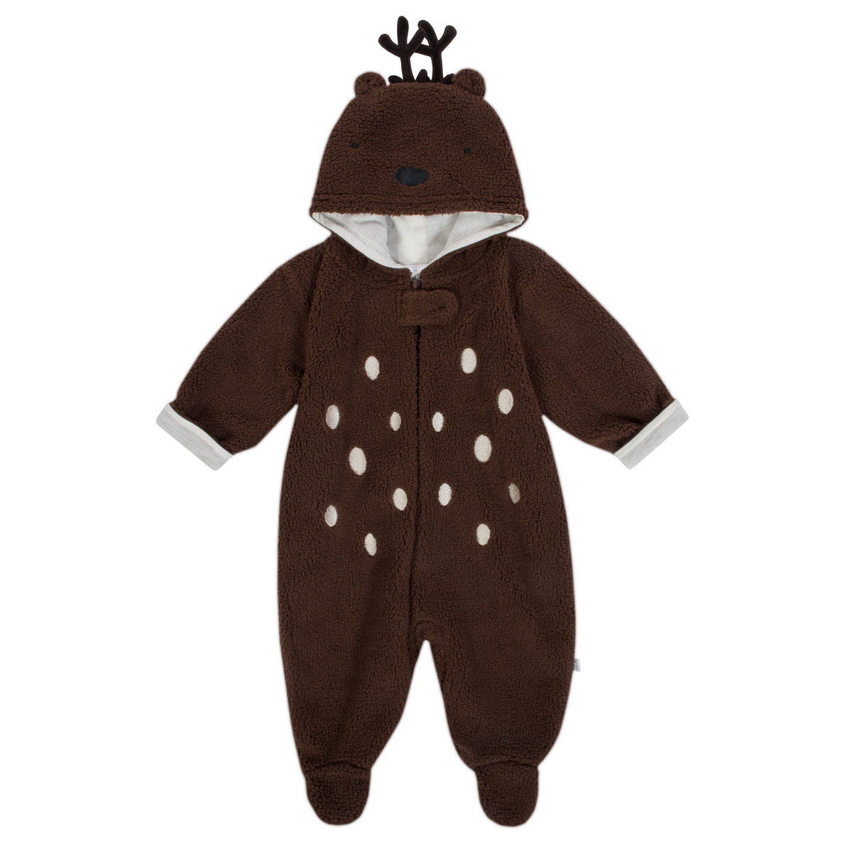 Baby Neutral Brown Reindeer Pram with Hood