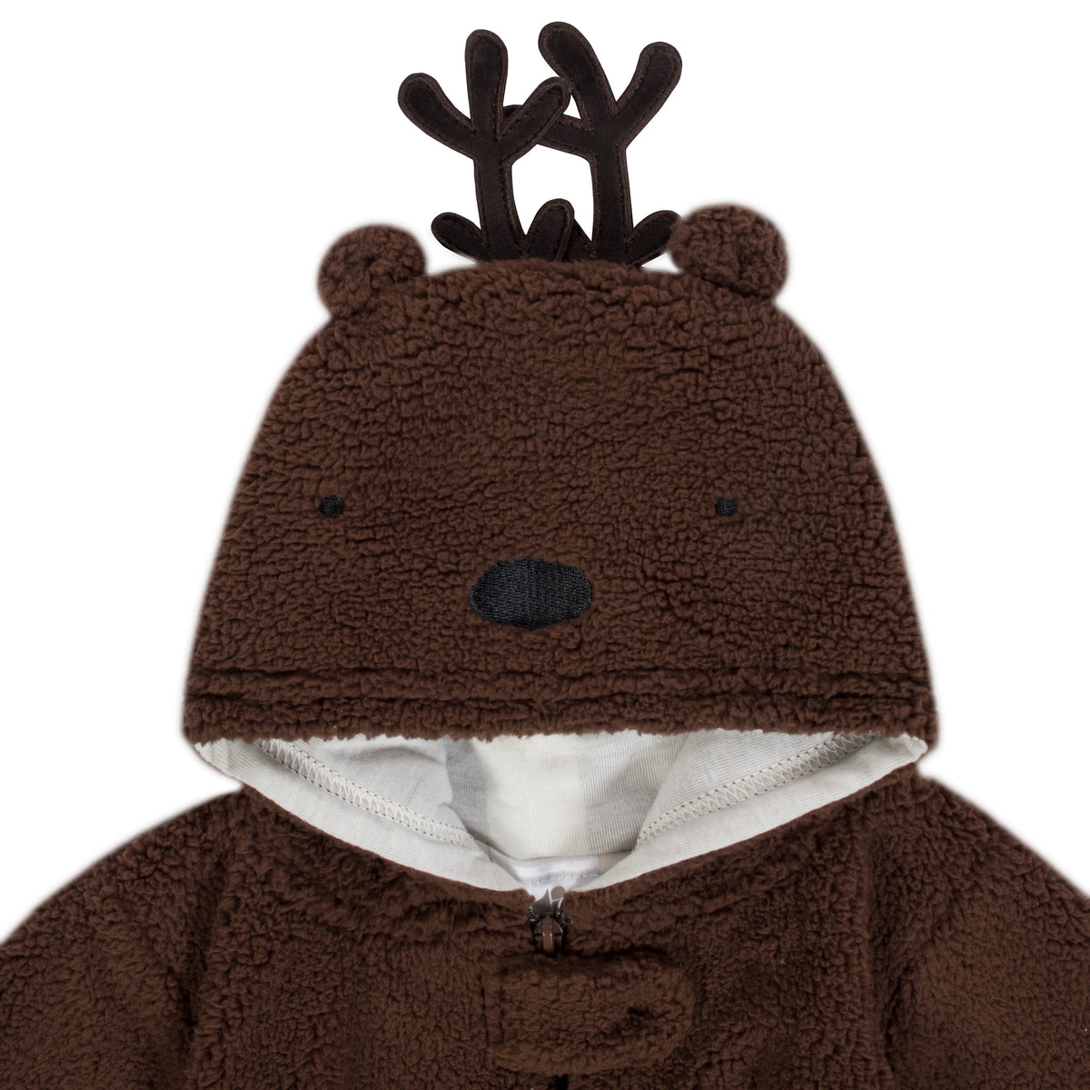 Baby Neutral Brown Reindeer Pram with Hood, additional view 1