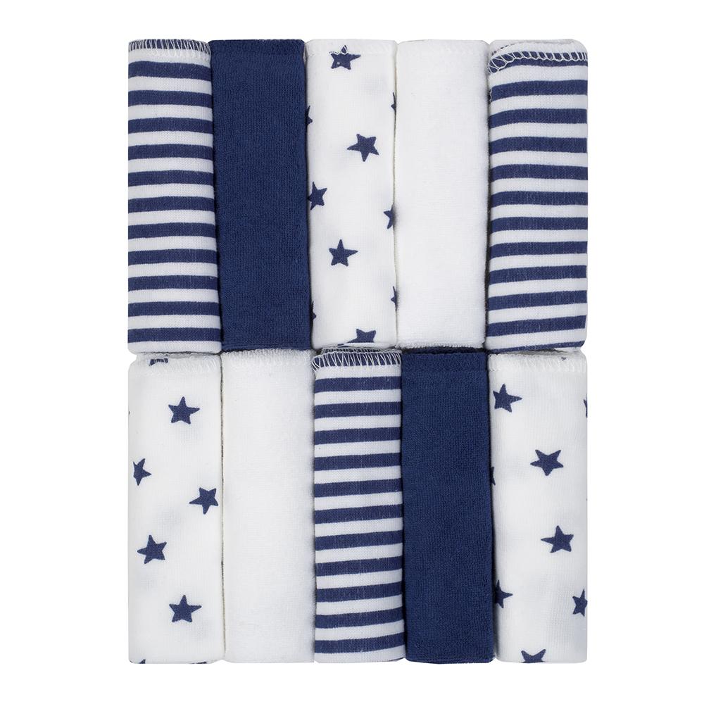 Just Born Baby Boy 10-pack Terry Washcloths