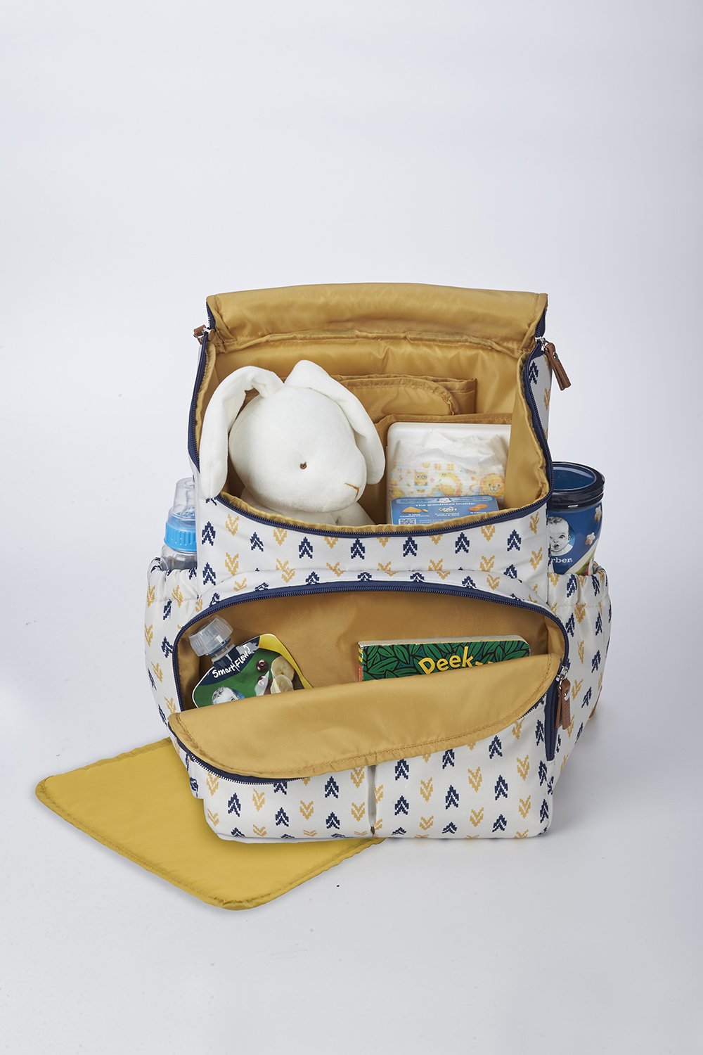 Diaper Bag Backpack in Aztec Print, view 4