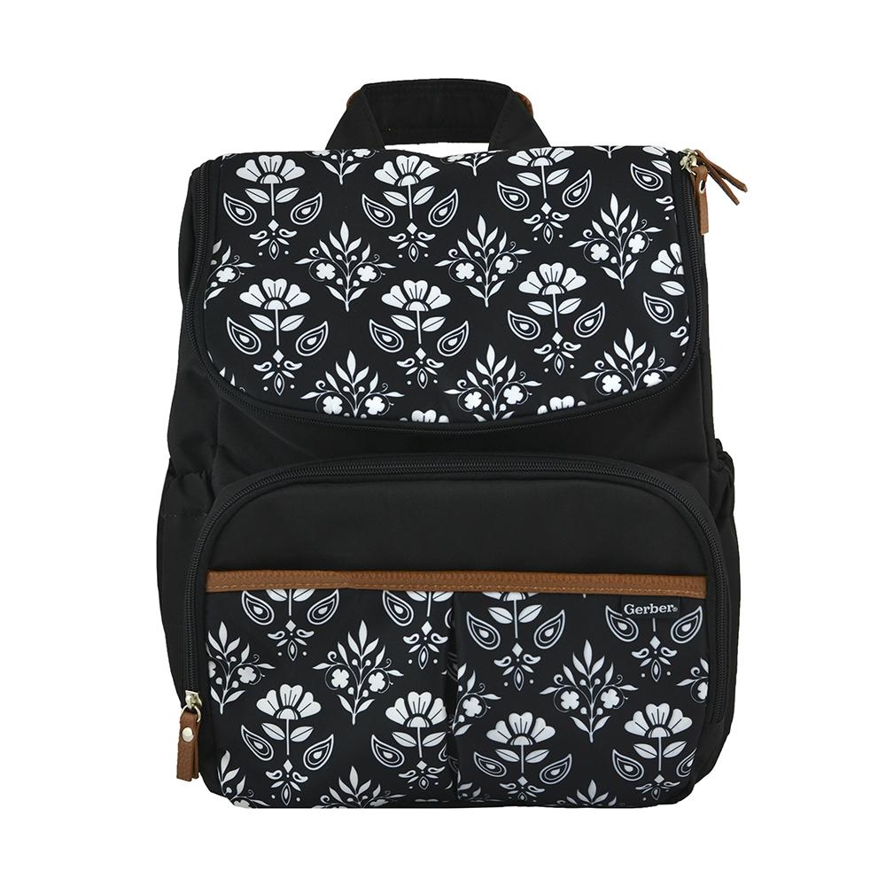 Diaper Bag Backpack in Floral Geo Print