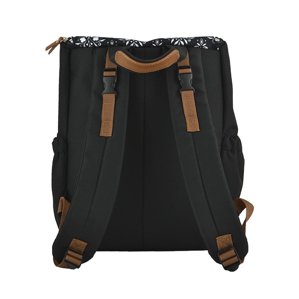 Diaper Bag Backpack in Floral Geo Print, view 2