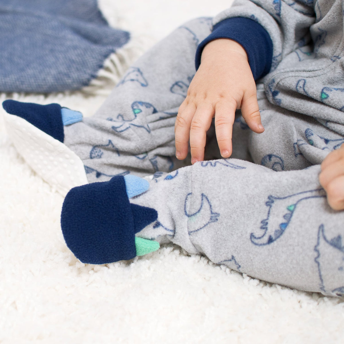 Baby Boys Dino Blanket Sleeper, lifestyle photo 3