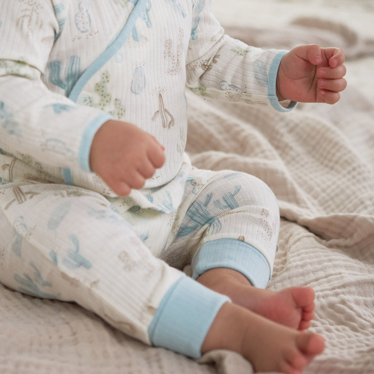 2-Piece Baby Boys Desert Cactus Take Me Home Set, lifestyle photo 3