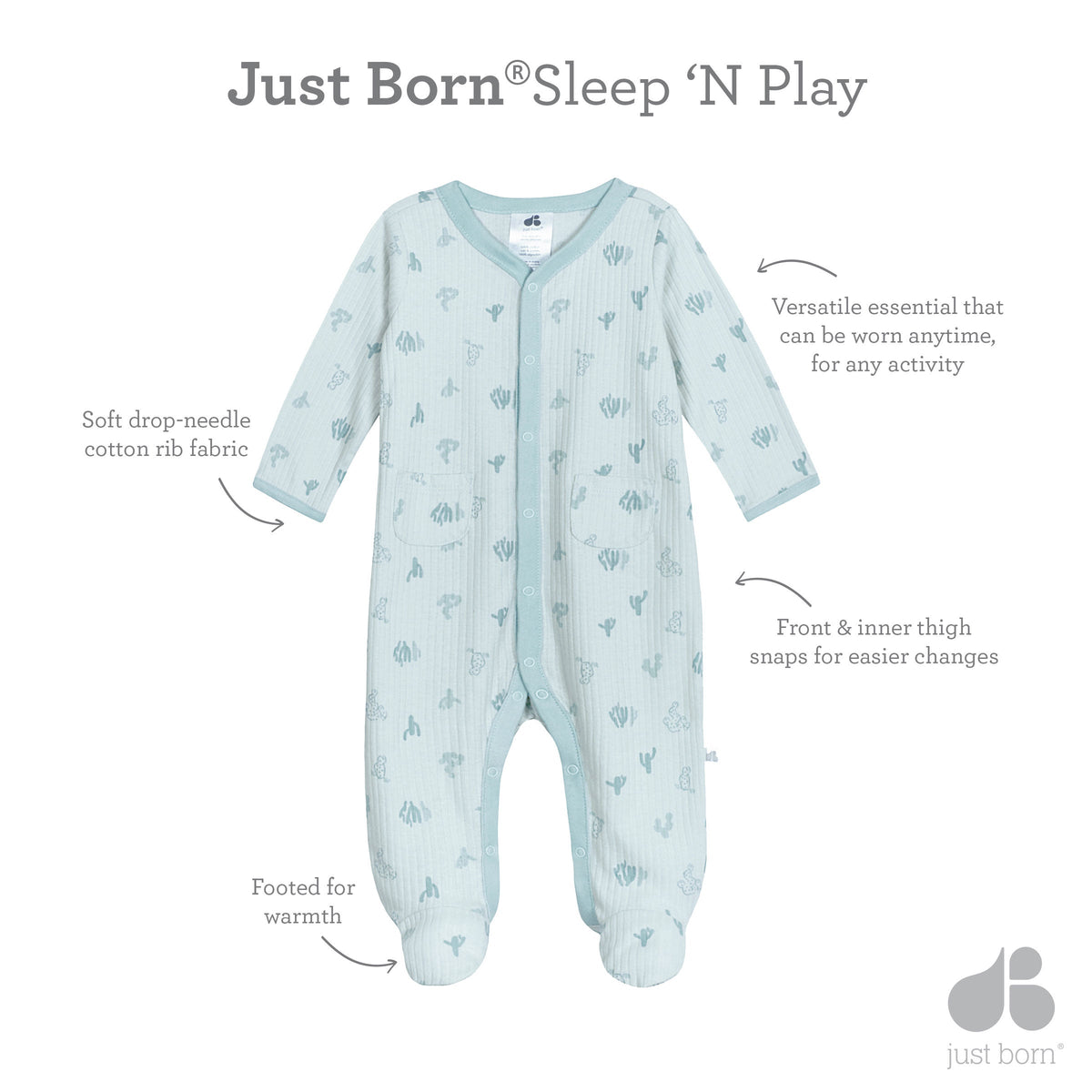 Baby Boys Desert Cactus Sleep 'N Play-Gerber Childrenswear Wholesale