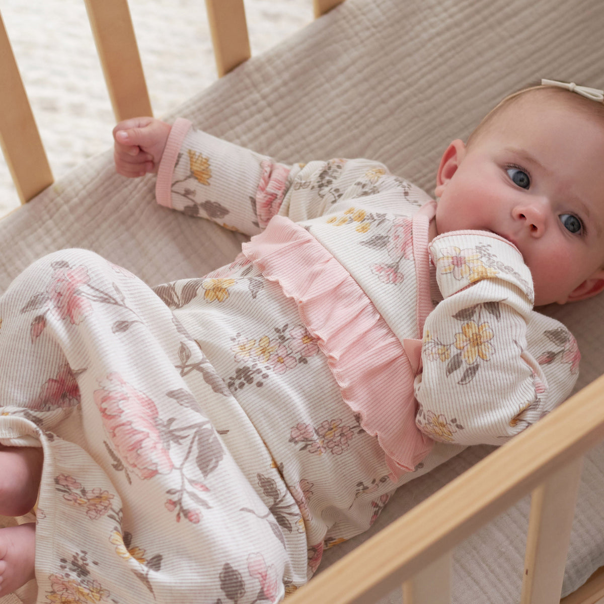 Baby Girls Vintage Floral Gown, lifestyle photo 1