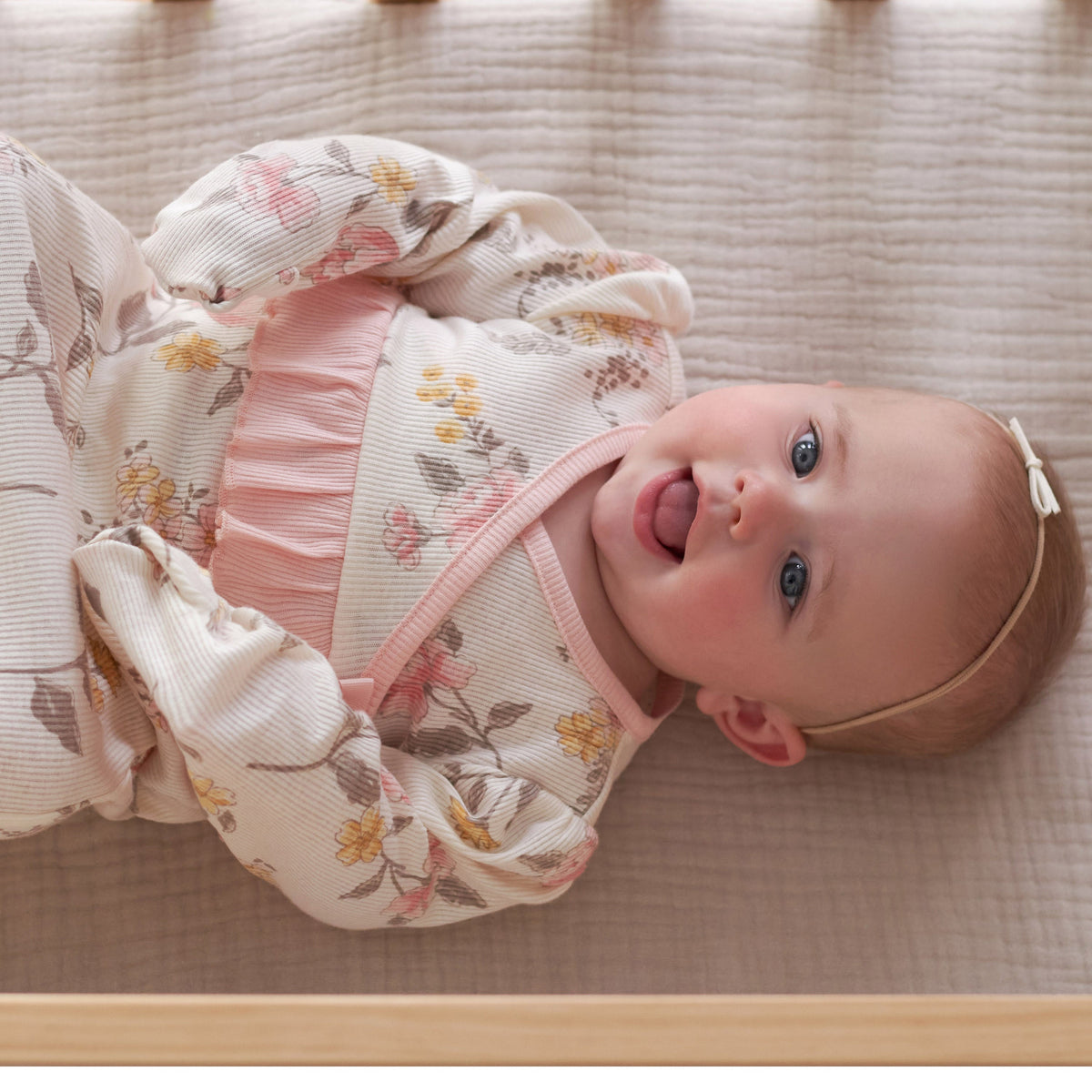 Baby Girls Vintage Floral Gown, lifestyle photo 3