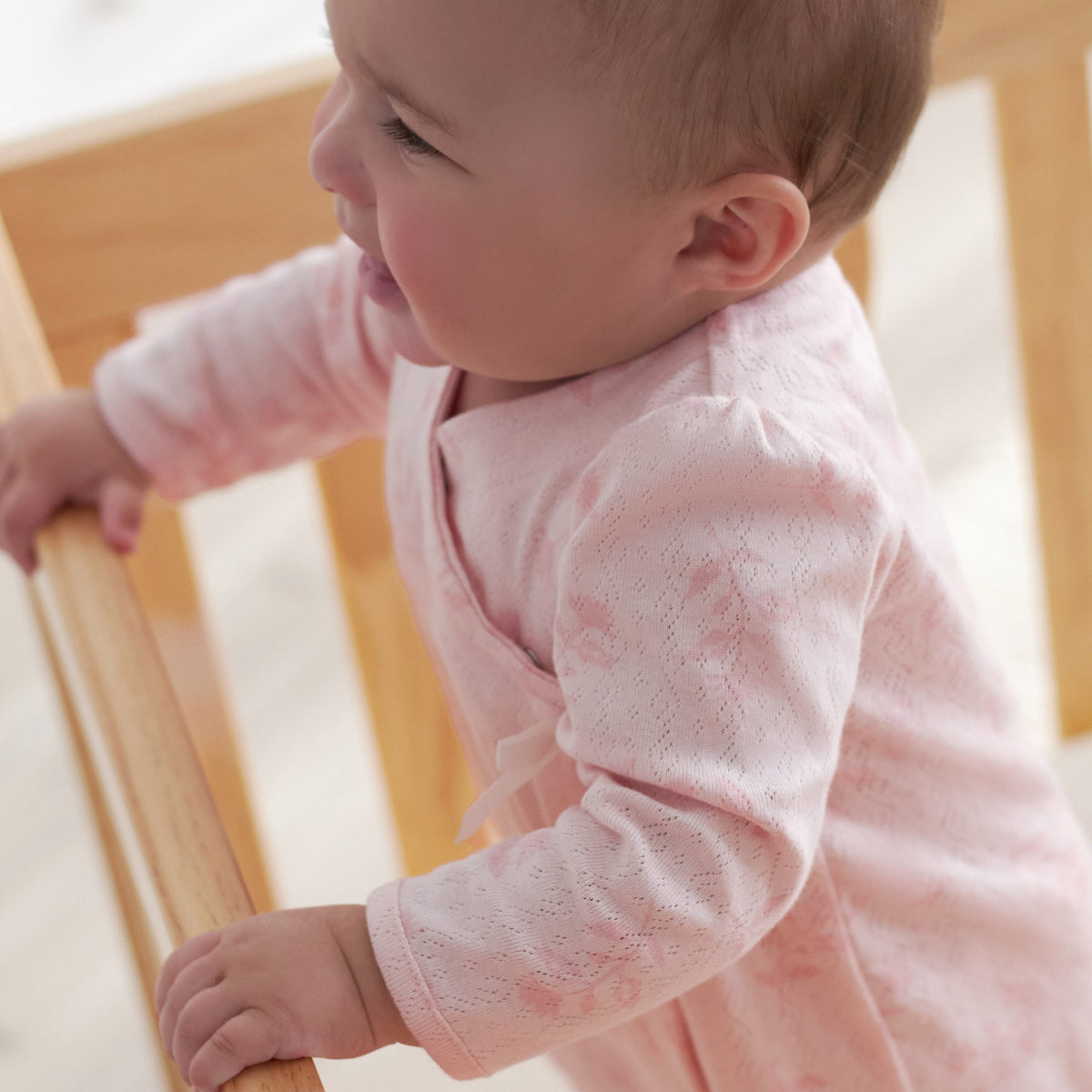 Baby Girls Vintage Floral Sleep 'N Play, lifestyle photo 2
