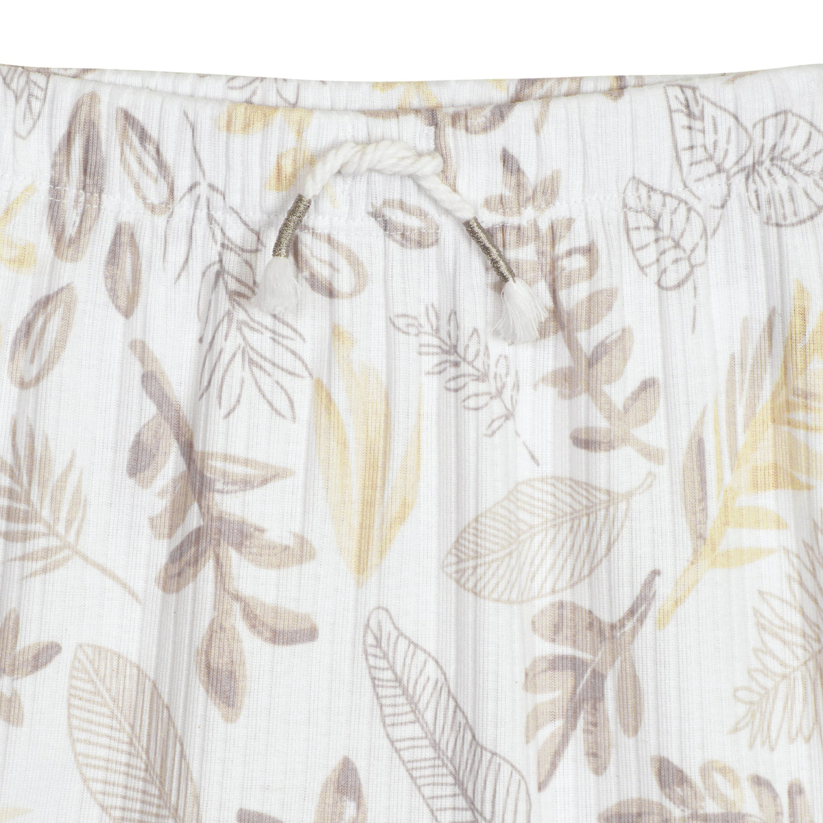 2-Piece Baby Neutral Natural Leaves Take Me Home Set, close-up detail 3