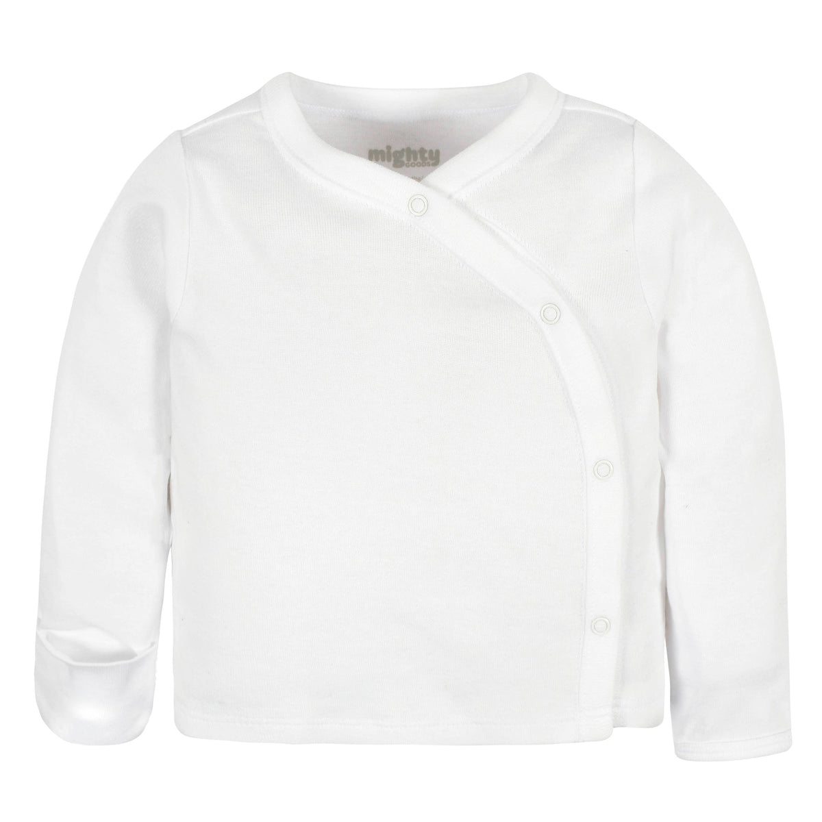 2-Pack Baby Neutral White Long Sleeve Side Snap Tee, additional view 2