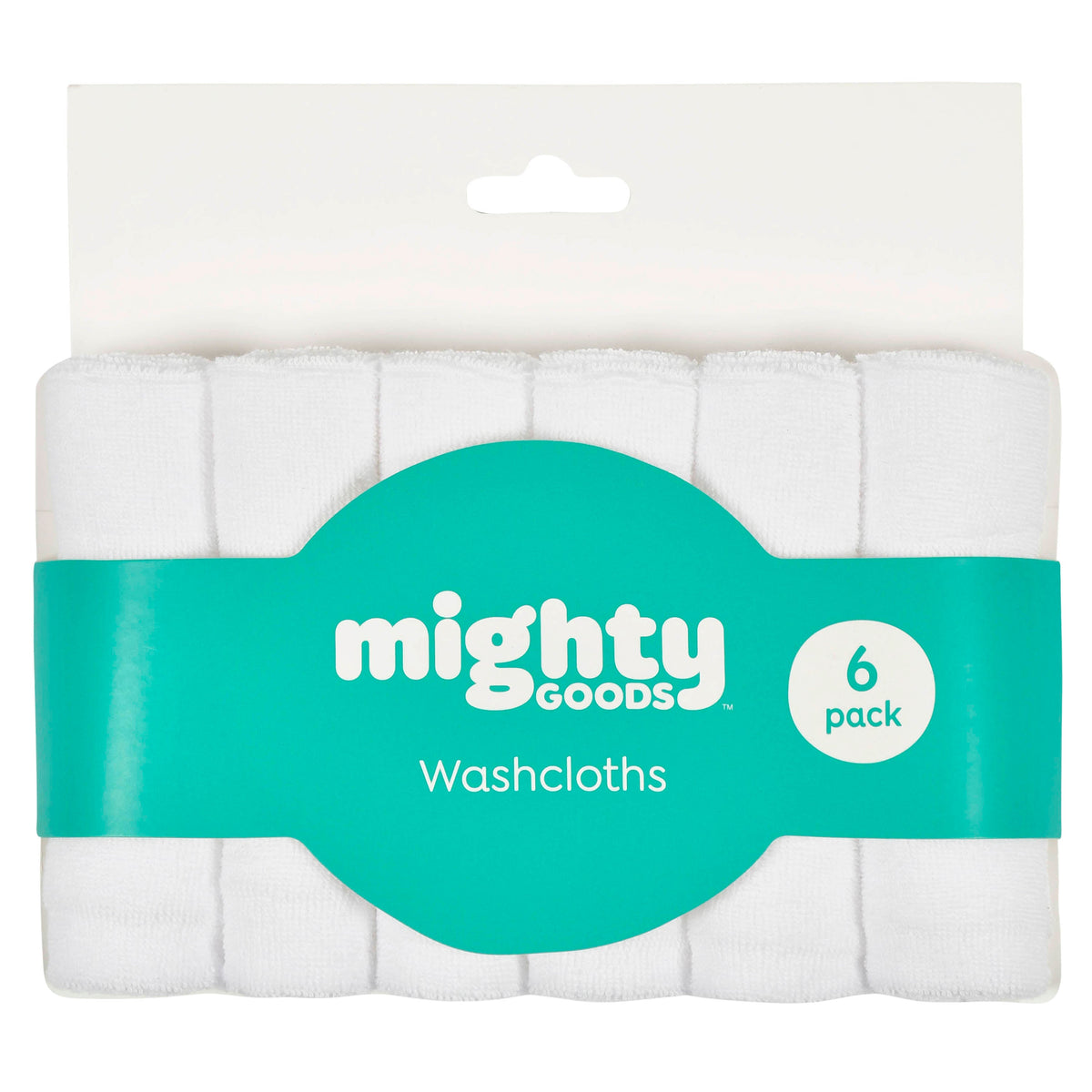 6-Pack Baby Neutral White Washcloths, additional view 1