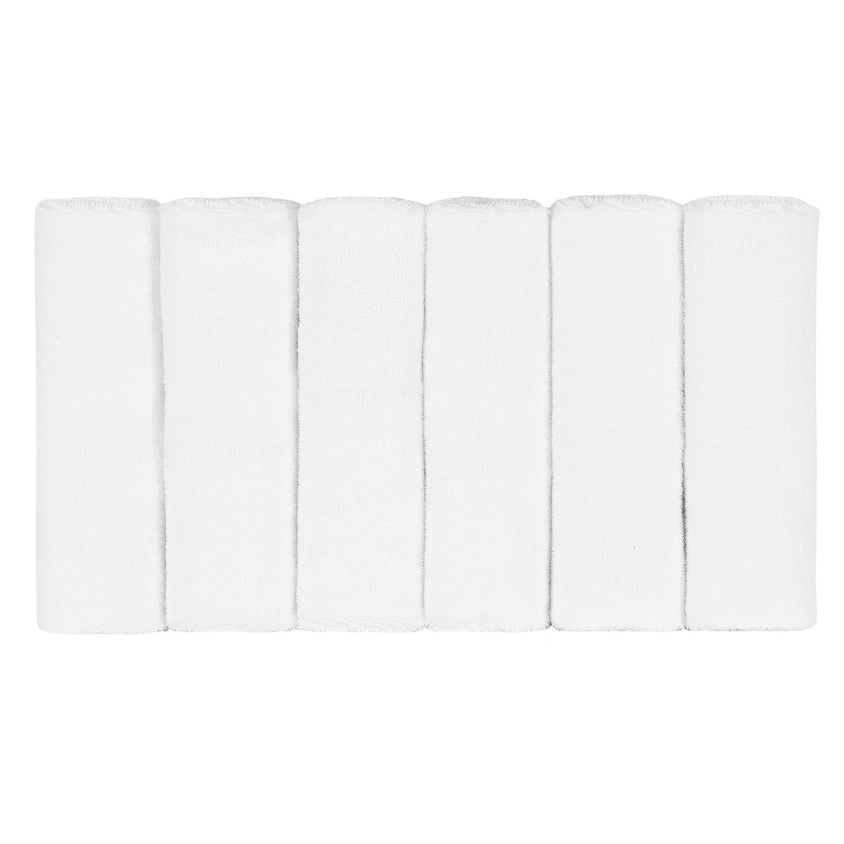 6-Pack Baby Neutral White Washcloths