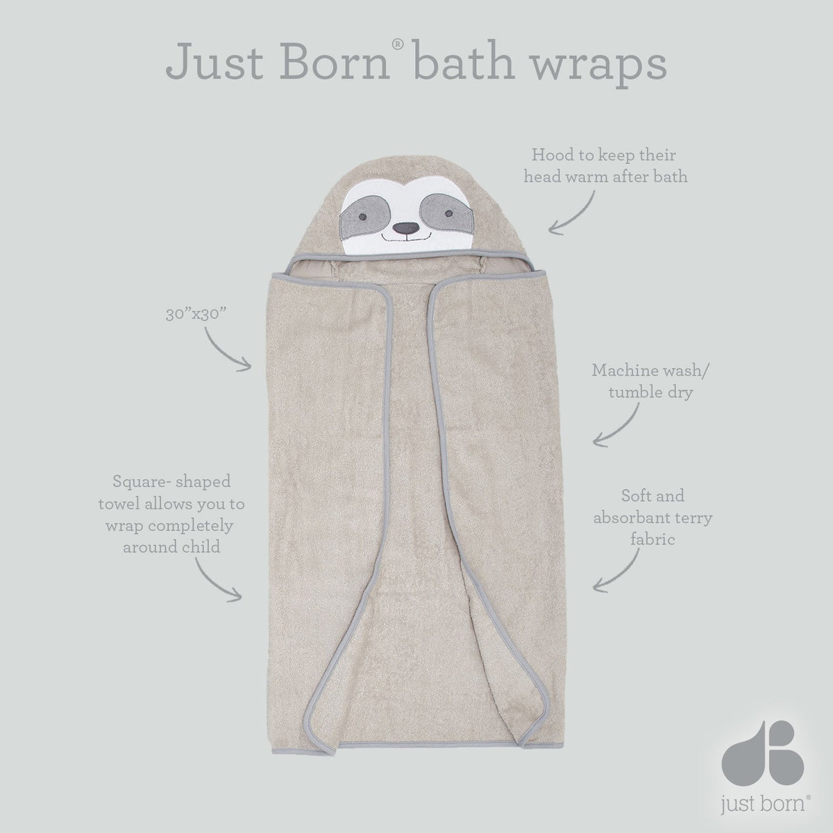Baby Neutral Leopard Cuddle Plush Hooded Bath Wrap, view 3
