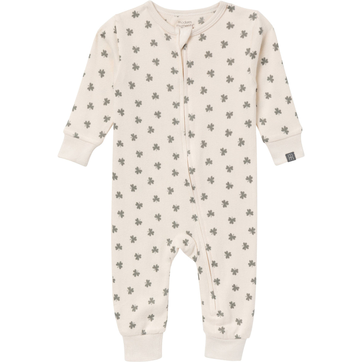 Baby & Toddler Neutral Beige Shamrock Tight Fitting Footless Pajamas-Gerber Childrenswear Wholesale