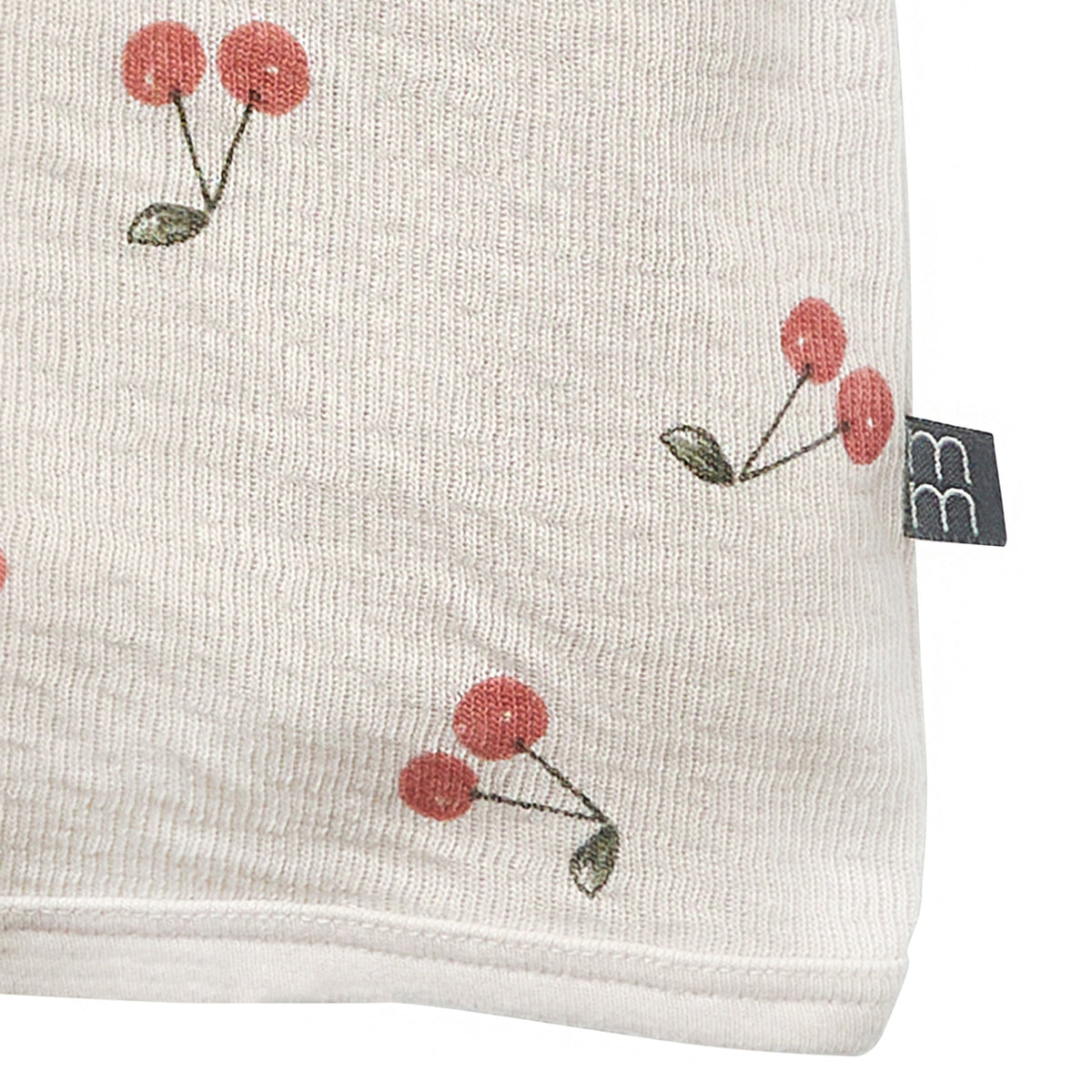 Baby Beige Cherries Short Sleeve Hooded Top, view 6