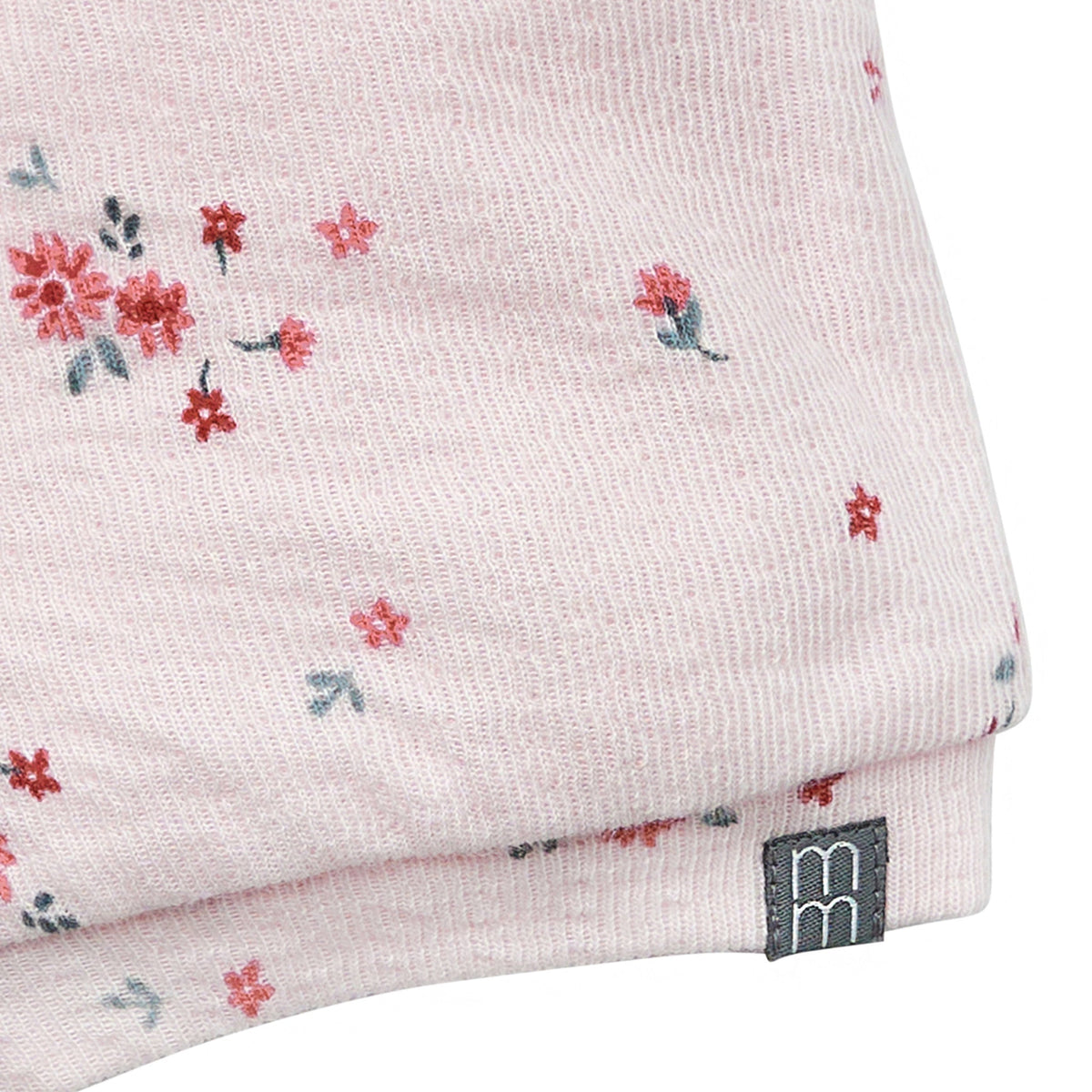 Baby Girls Lt Pink Floral Cuffed Shorts, view 4