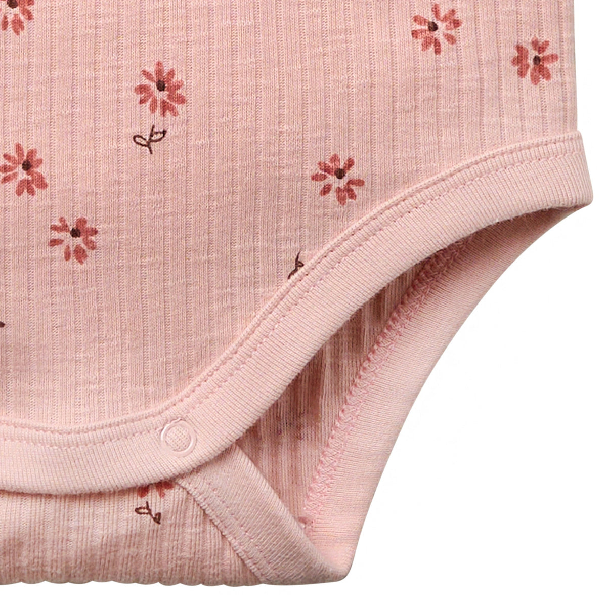 Baby Girls Rose Flower Short Sleeve Bodysuit, view 6