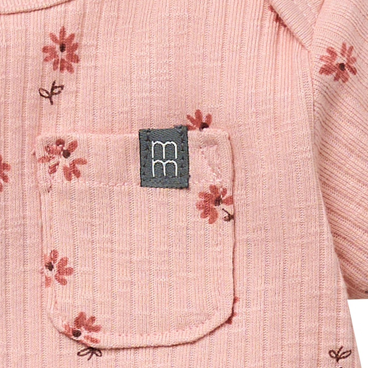 Baby Girls Rose Flower Short Sleeve Bodysuit, view 5